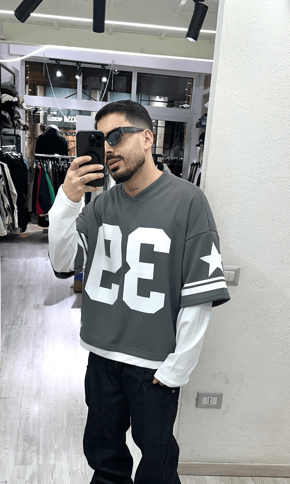 Shirt double NFL Grey