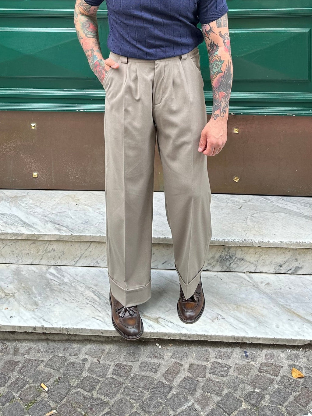 Pantalone mateo tortora all or nothing