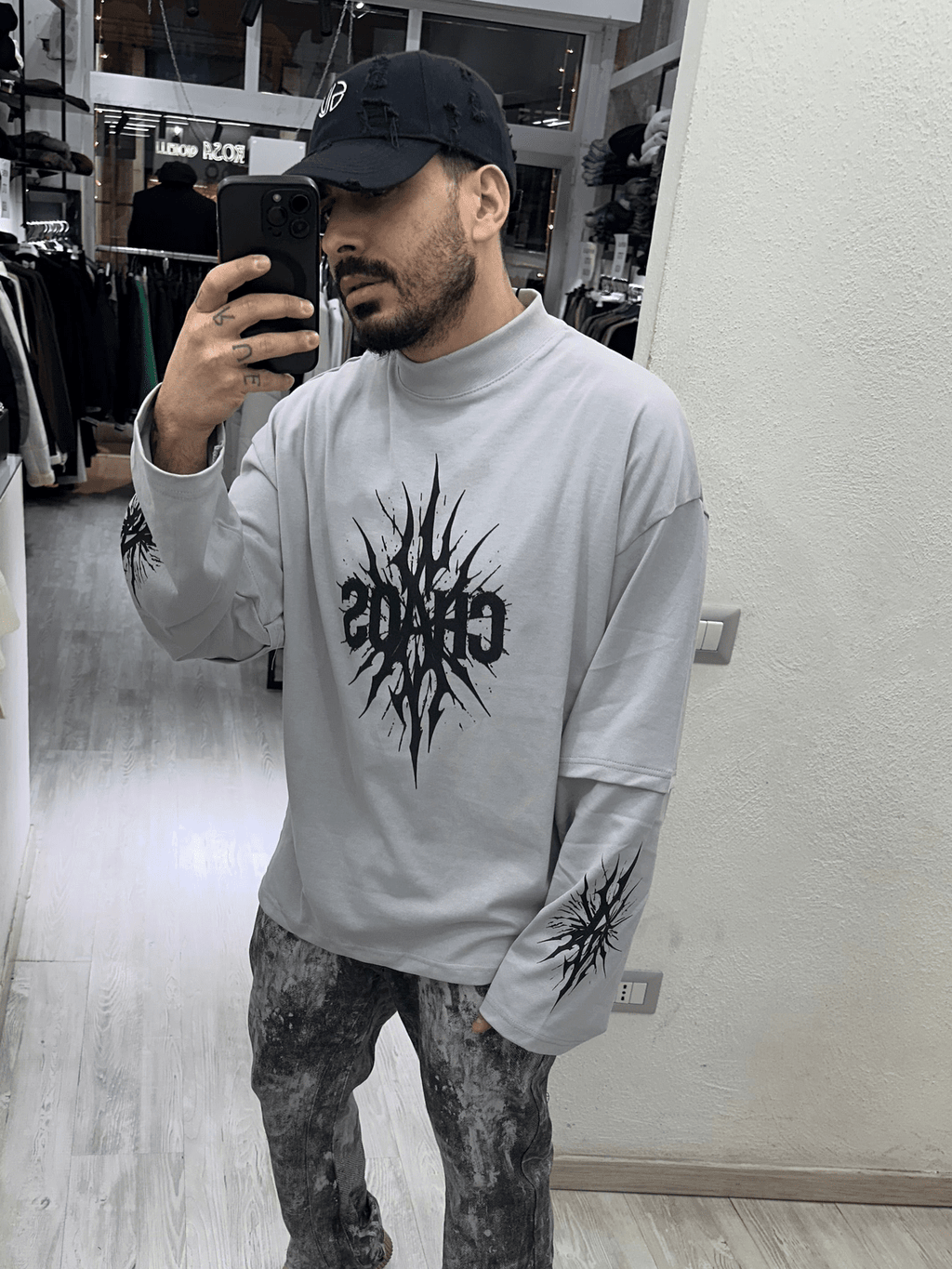 T-shirt long sleeve chaos perla