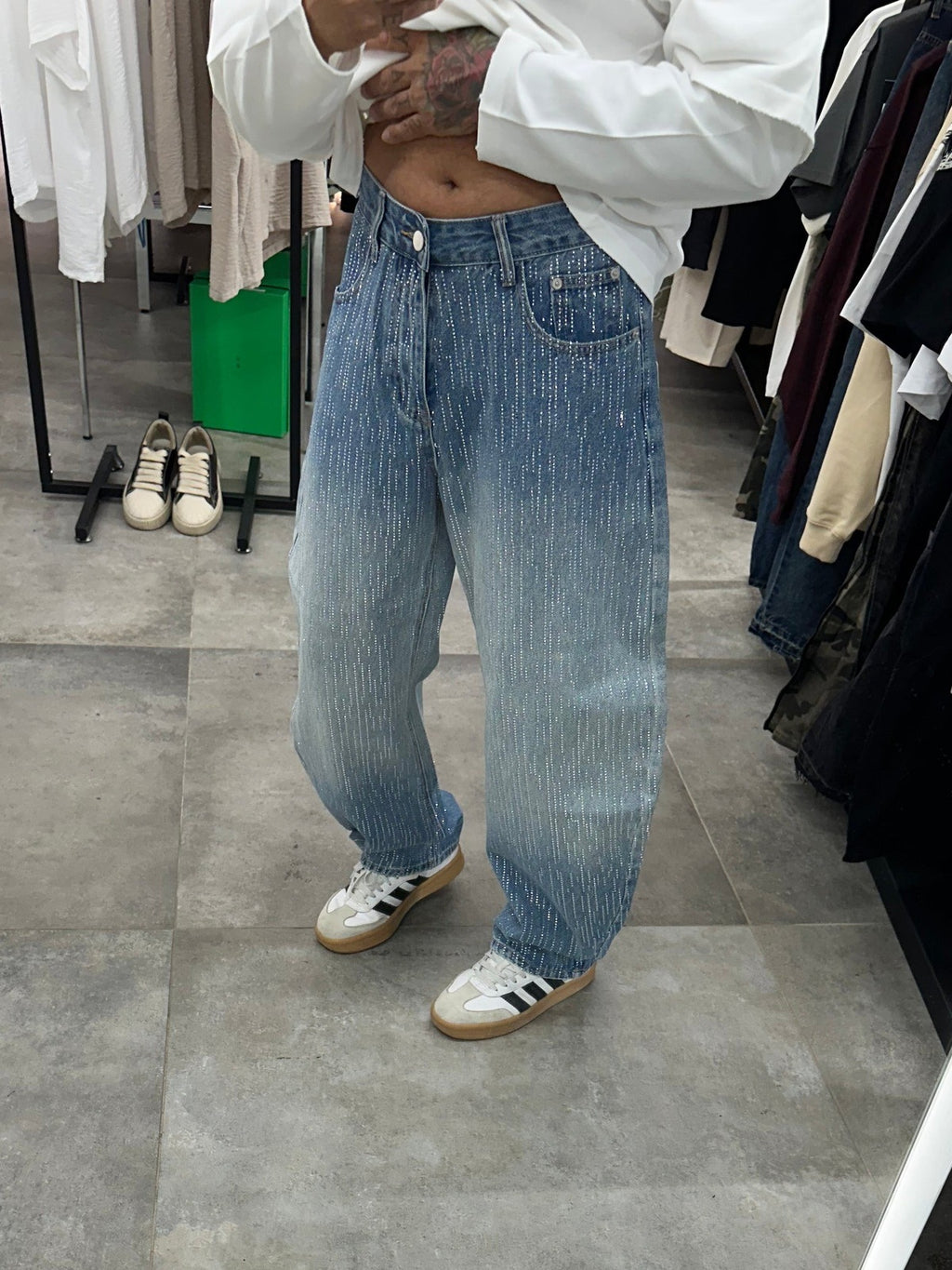 Denim baloon full strass
