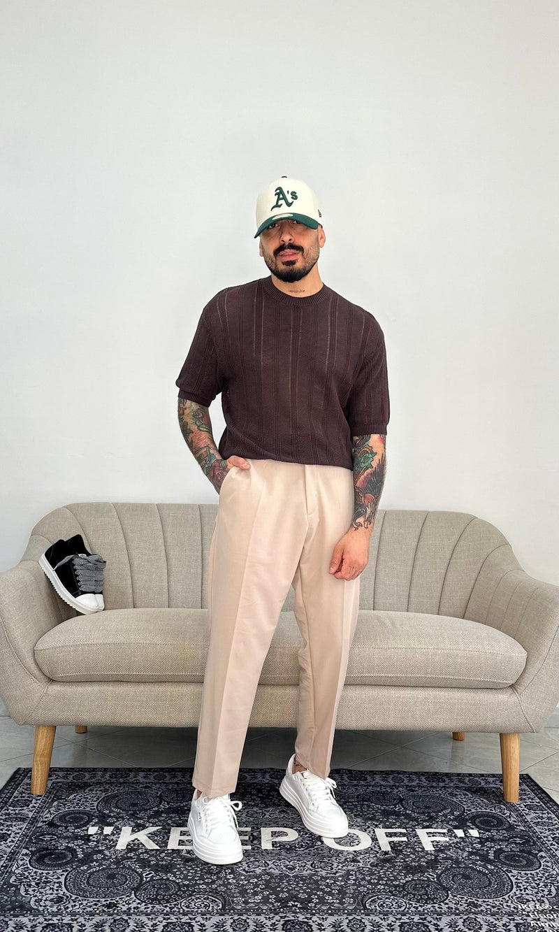 Girocollo crochet darkcoffe
