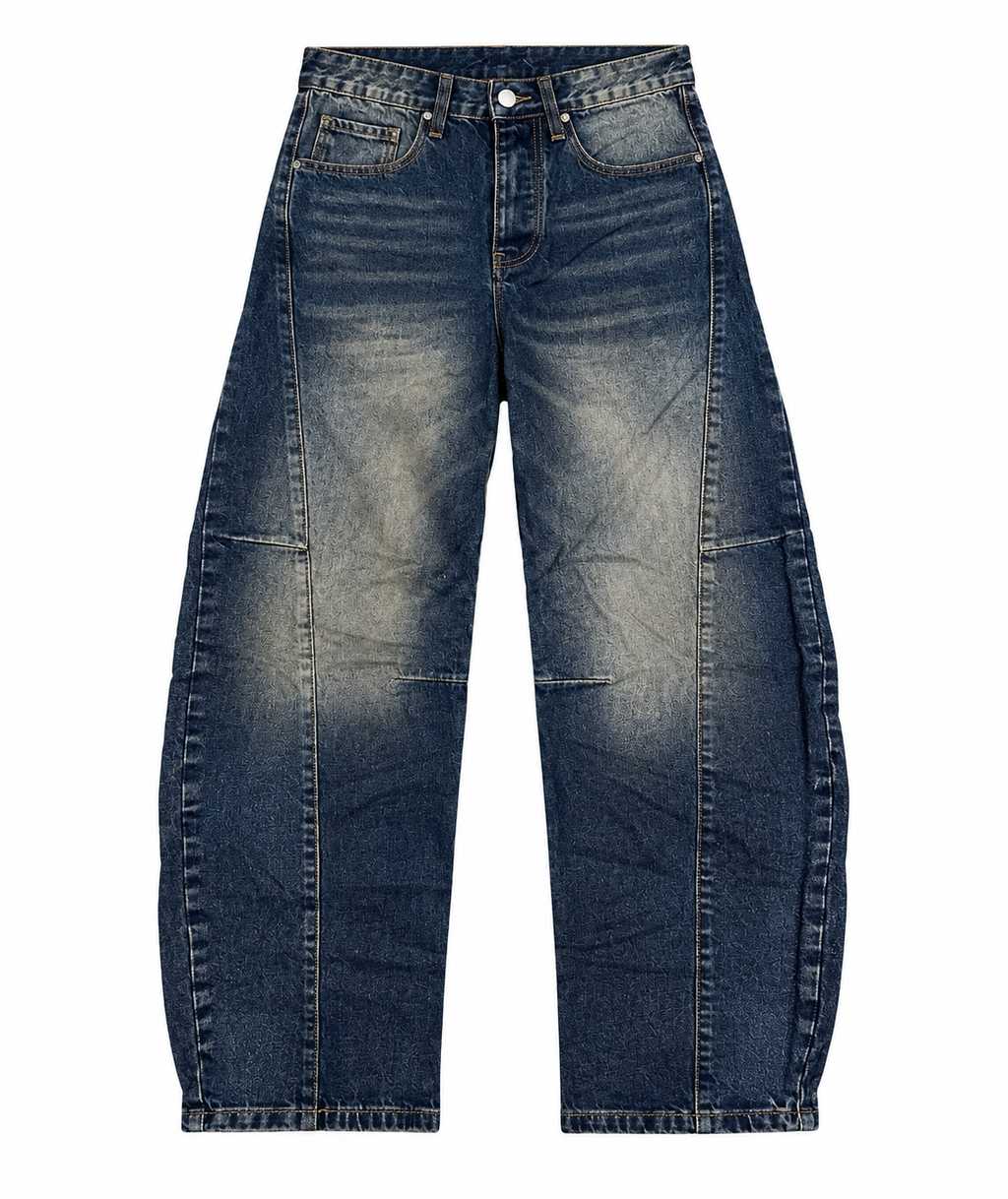 Denim baloon dark blue dirty