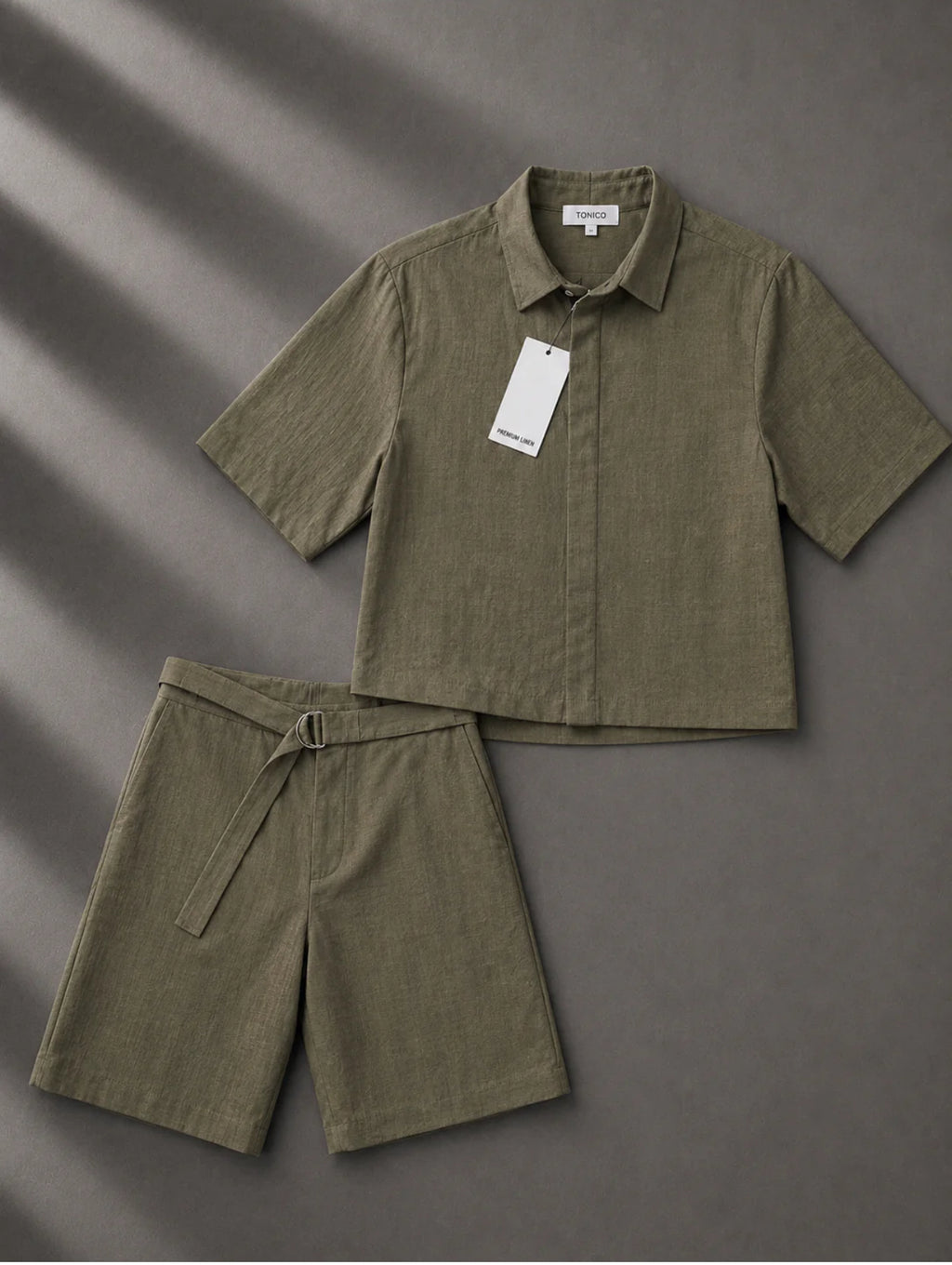 Coord Lino Panarea military green Tokyo