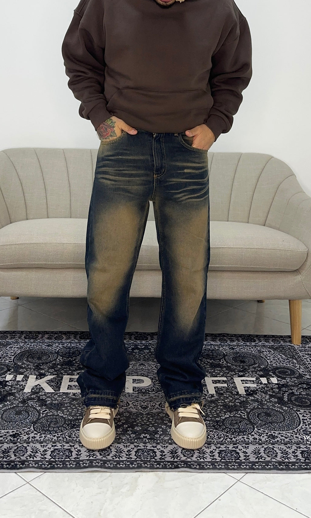 Denim flare dark blue Tiger