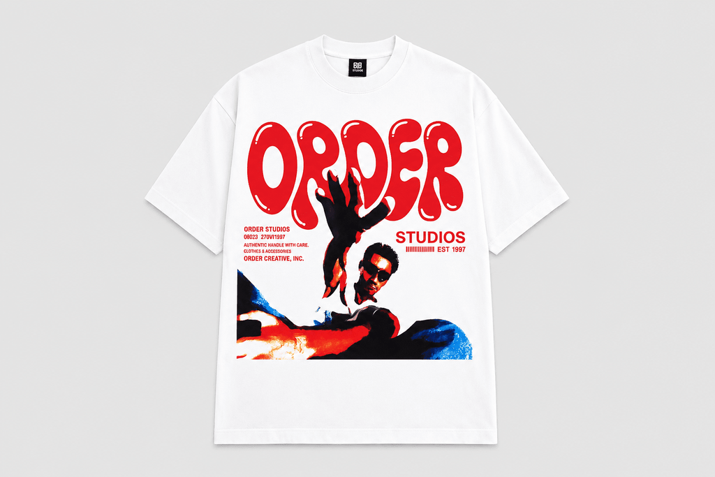 T-shirt order bubble white