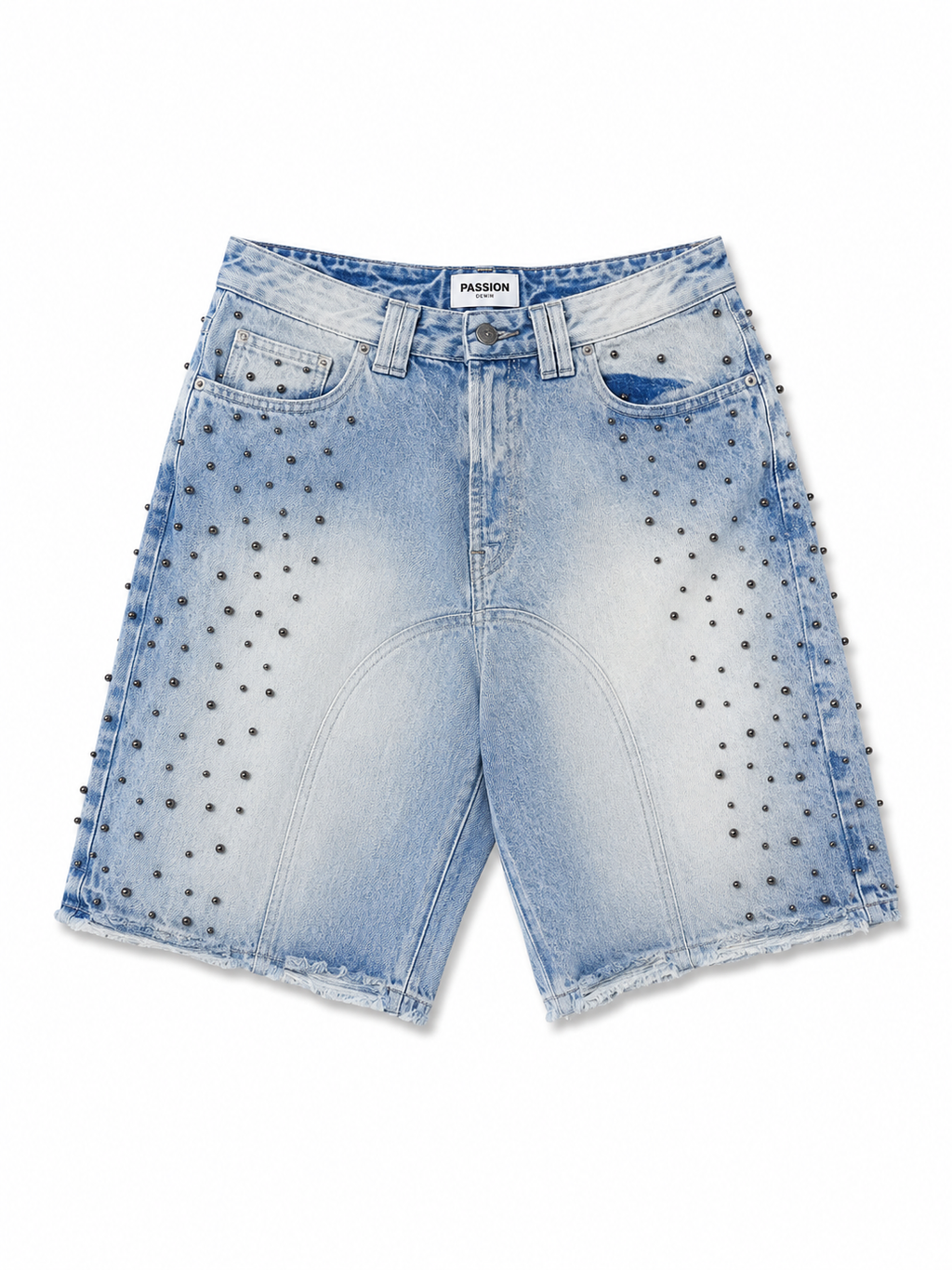 Denim jorts light blue borchie Passion