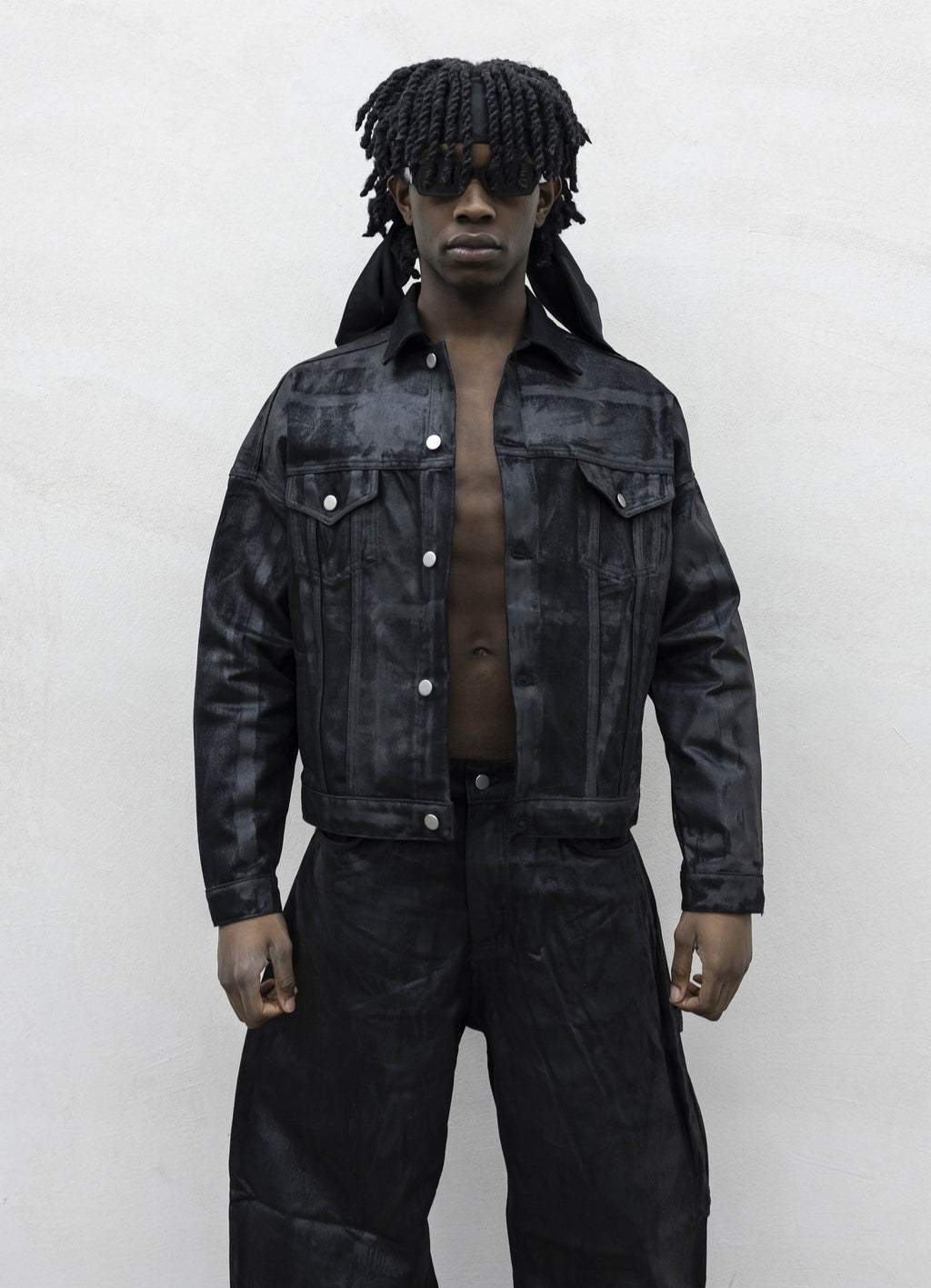 Coordinato denim spalmato present day