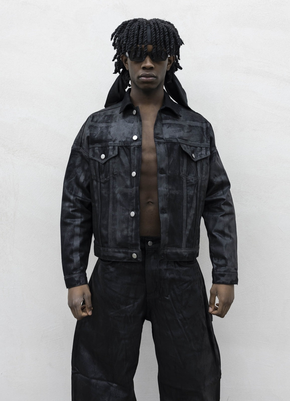 Coordinato denim spalmato present day