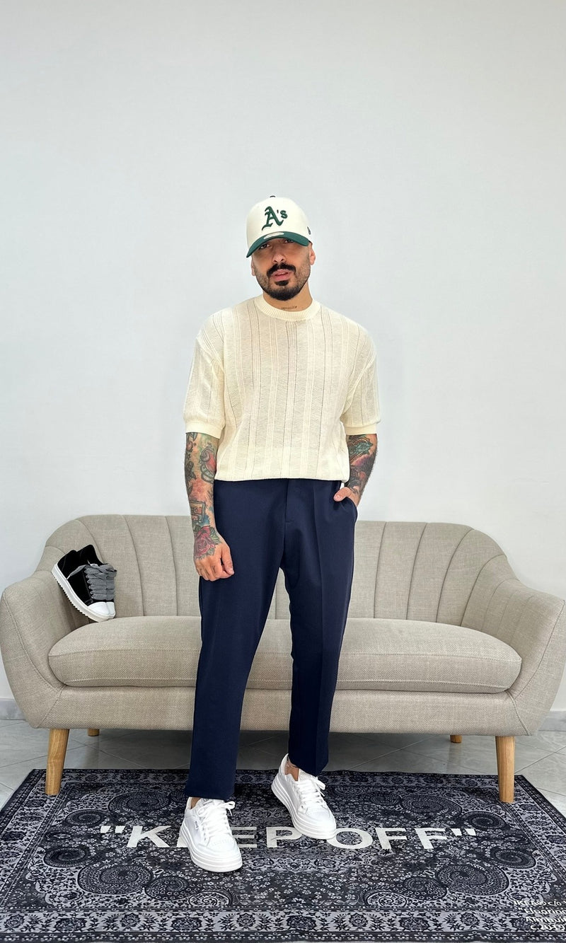 Girocollo crochet panna