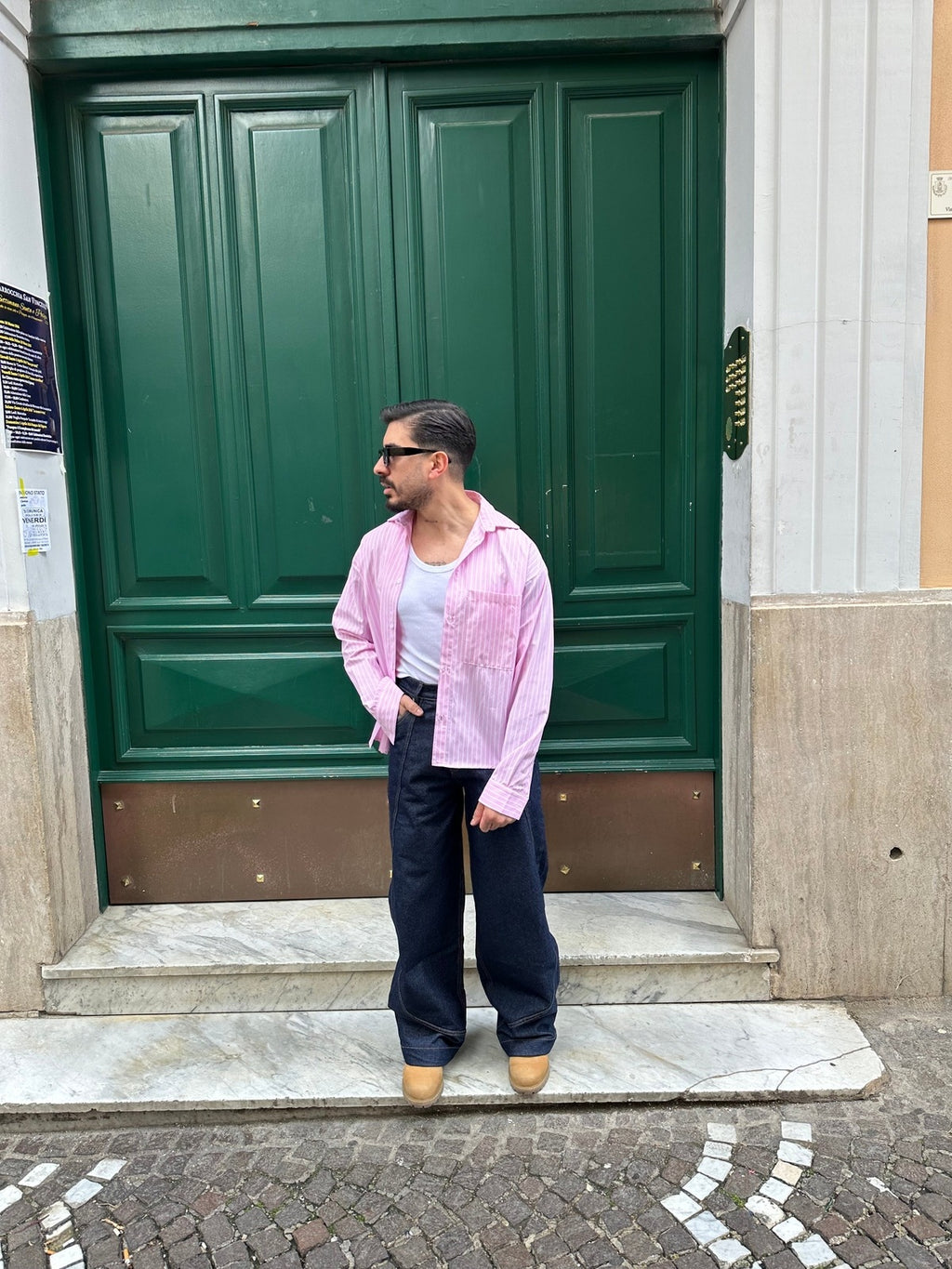 Camicia isla bonita rosa riga bianca All or Nothing