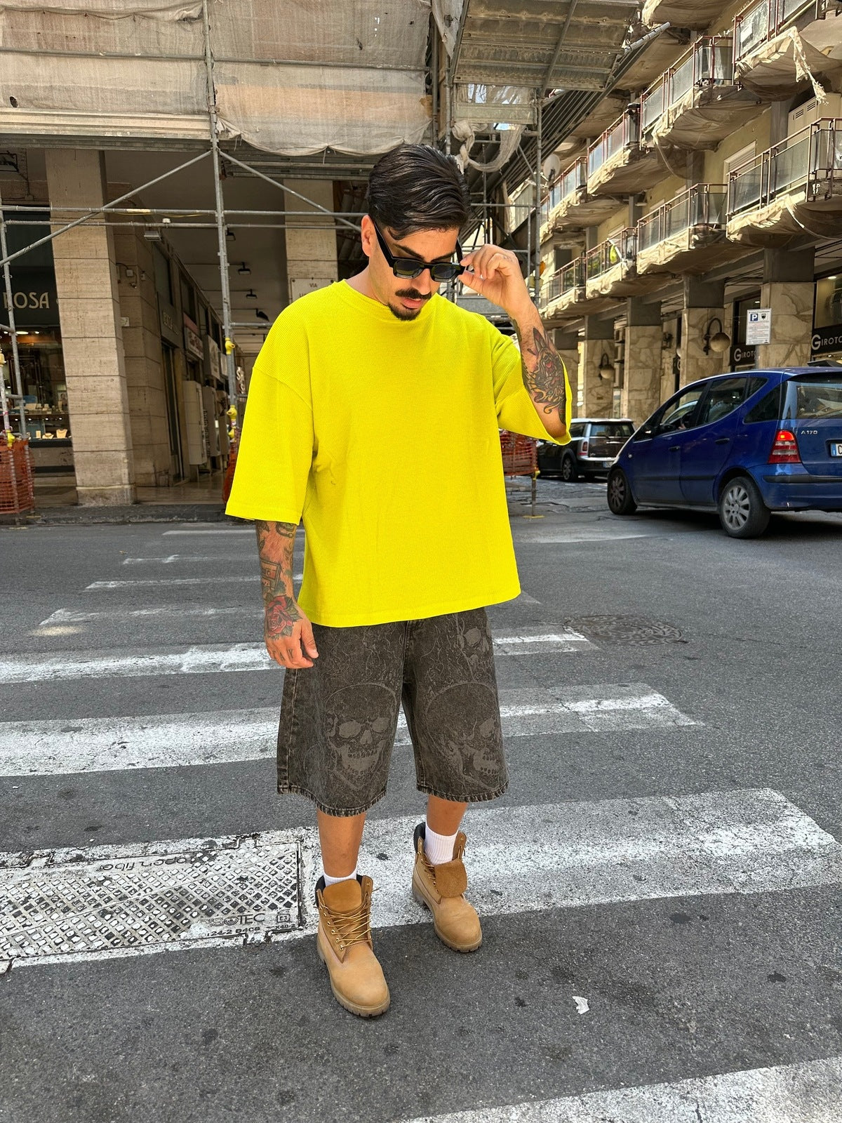T-shirt waffle lime Tokyo couture