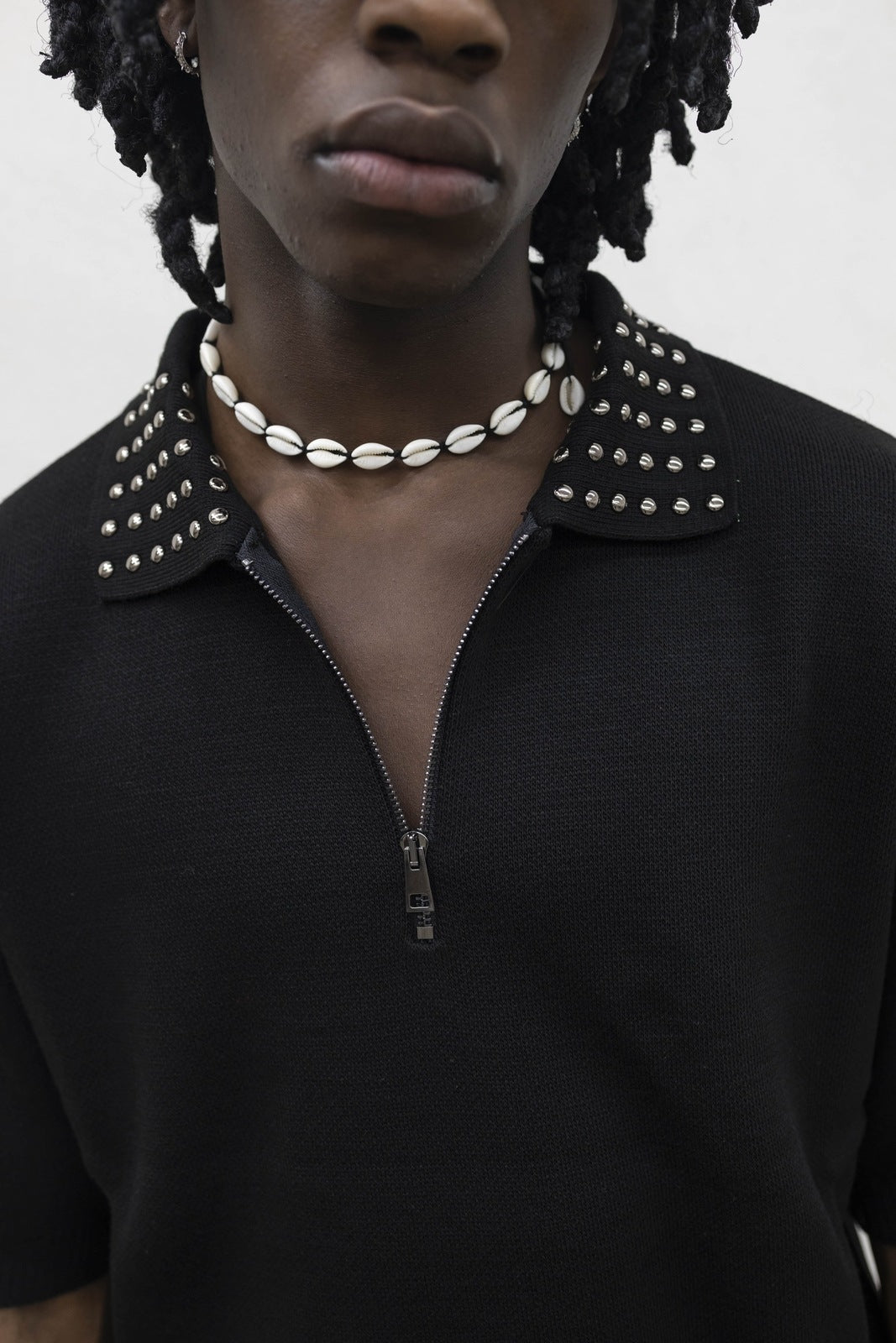 Polo Zip Borchie Black Tokyo