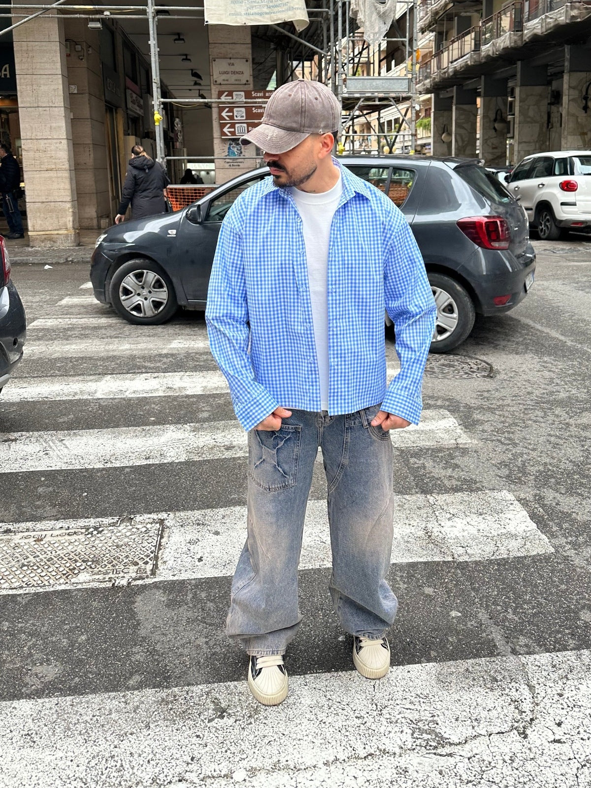 Denim baloon double sand