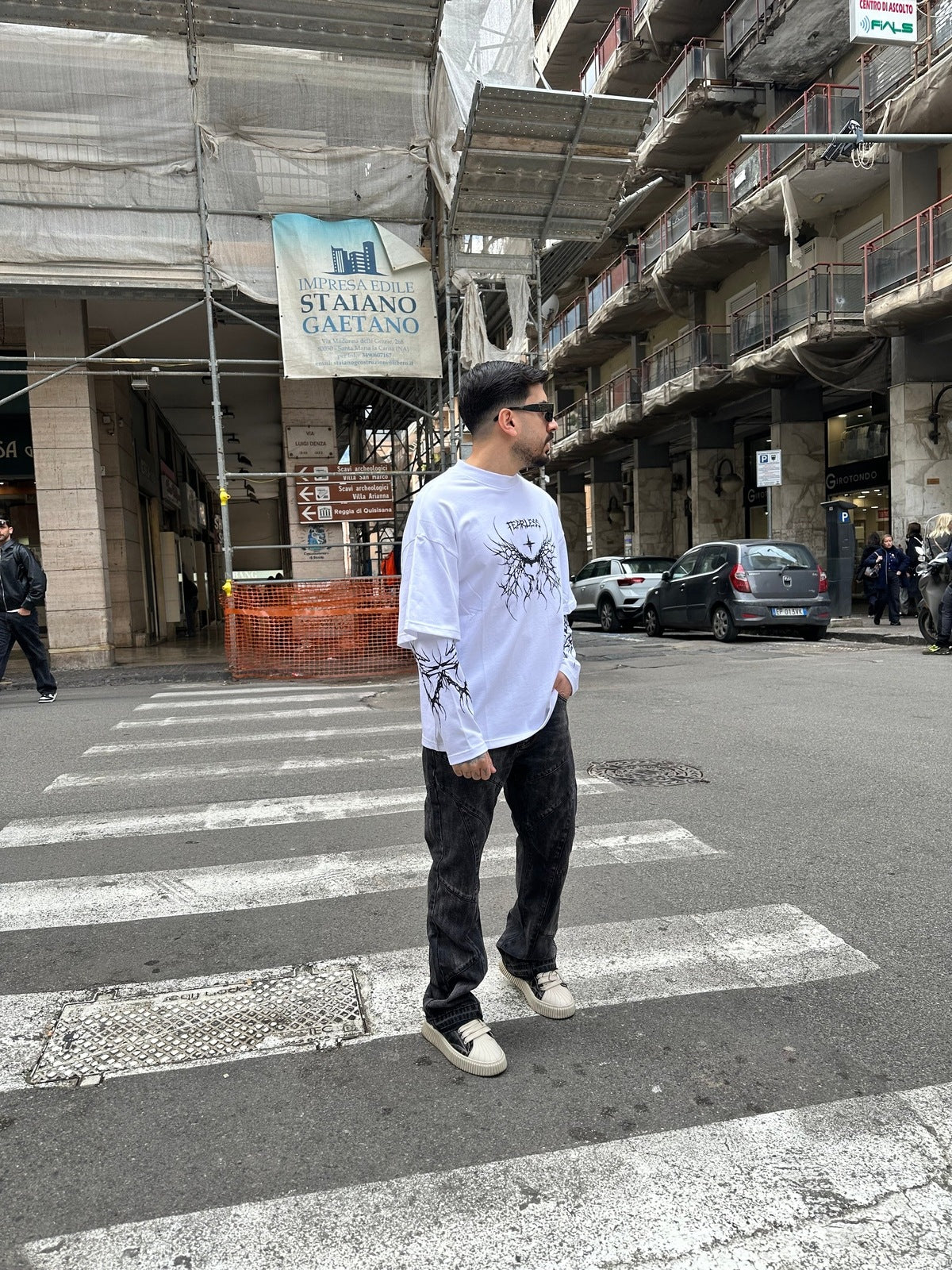 Long sleeve fearless white