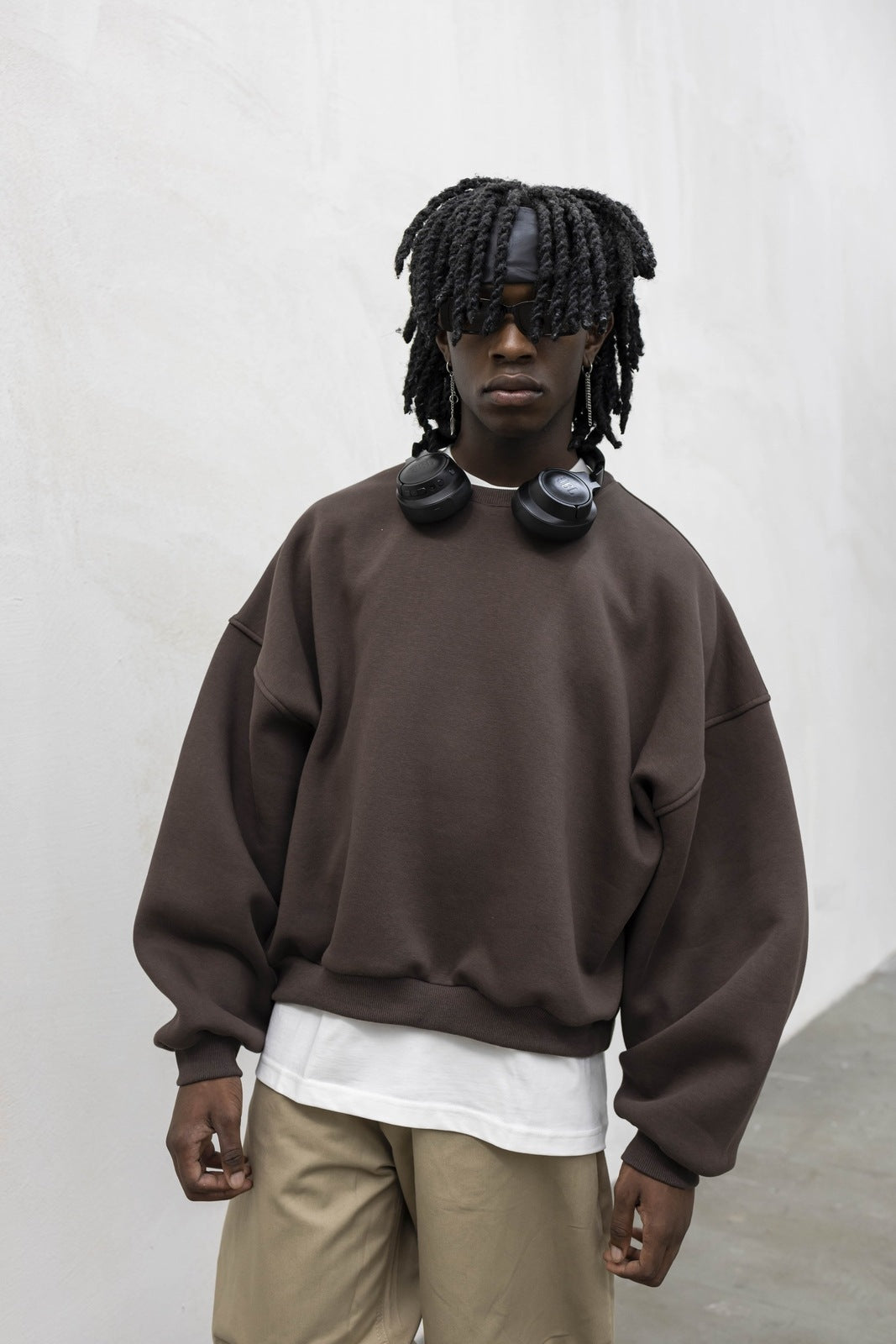 Hoodie japan girocollo brown present day