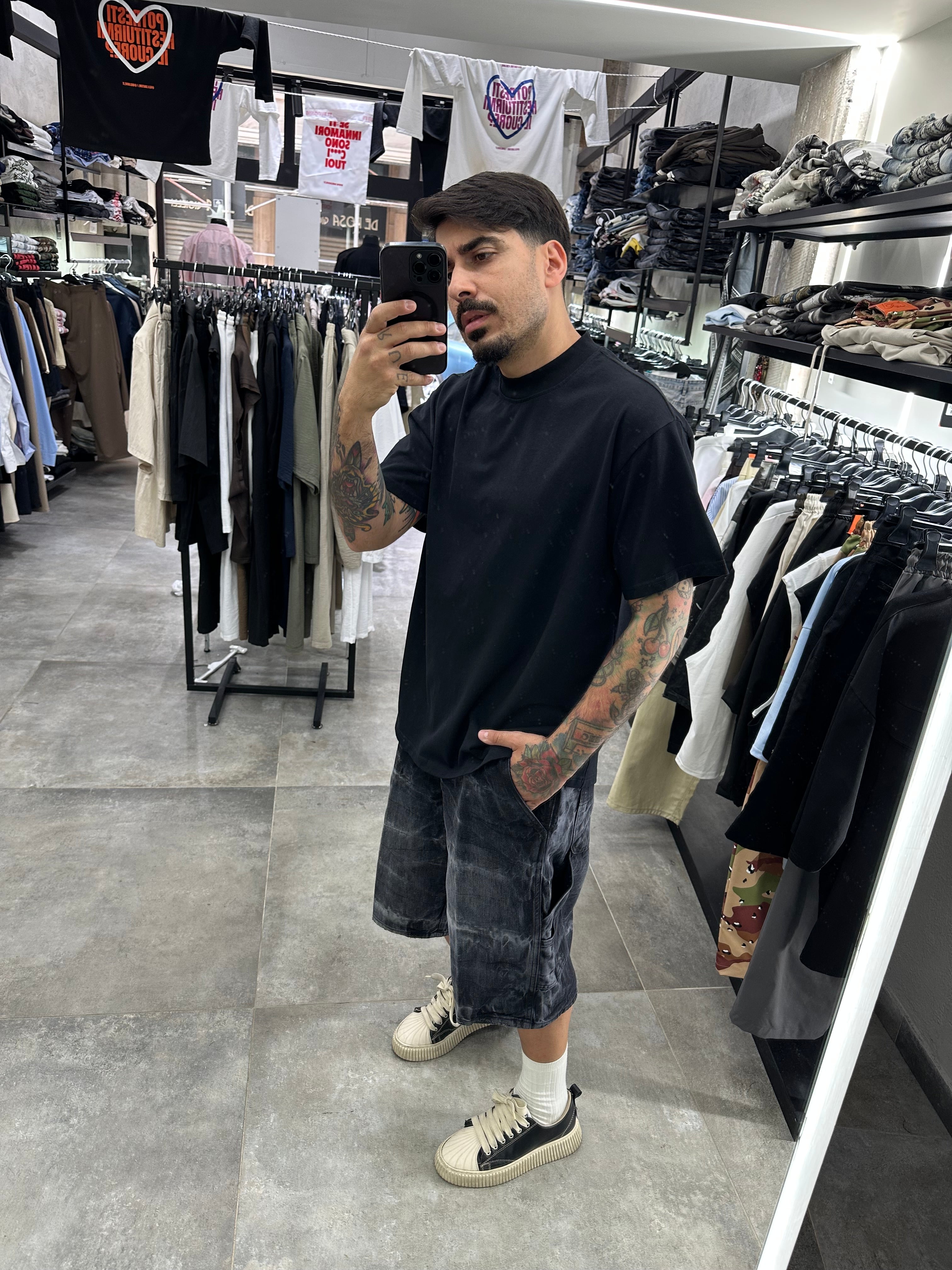Denim jorts black Tiger Passion