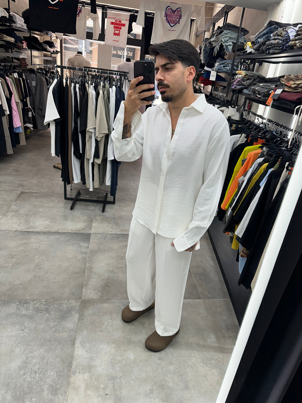 Pantaloni Lino Santiago white all or Nothing