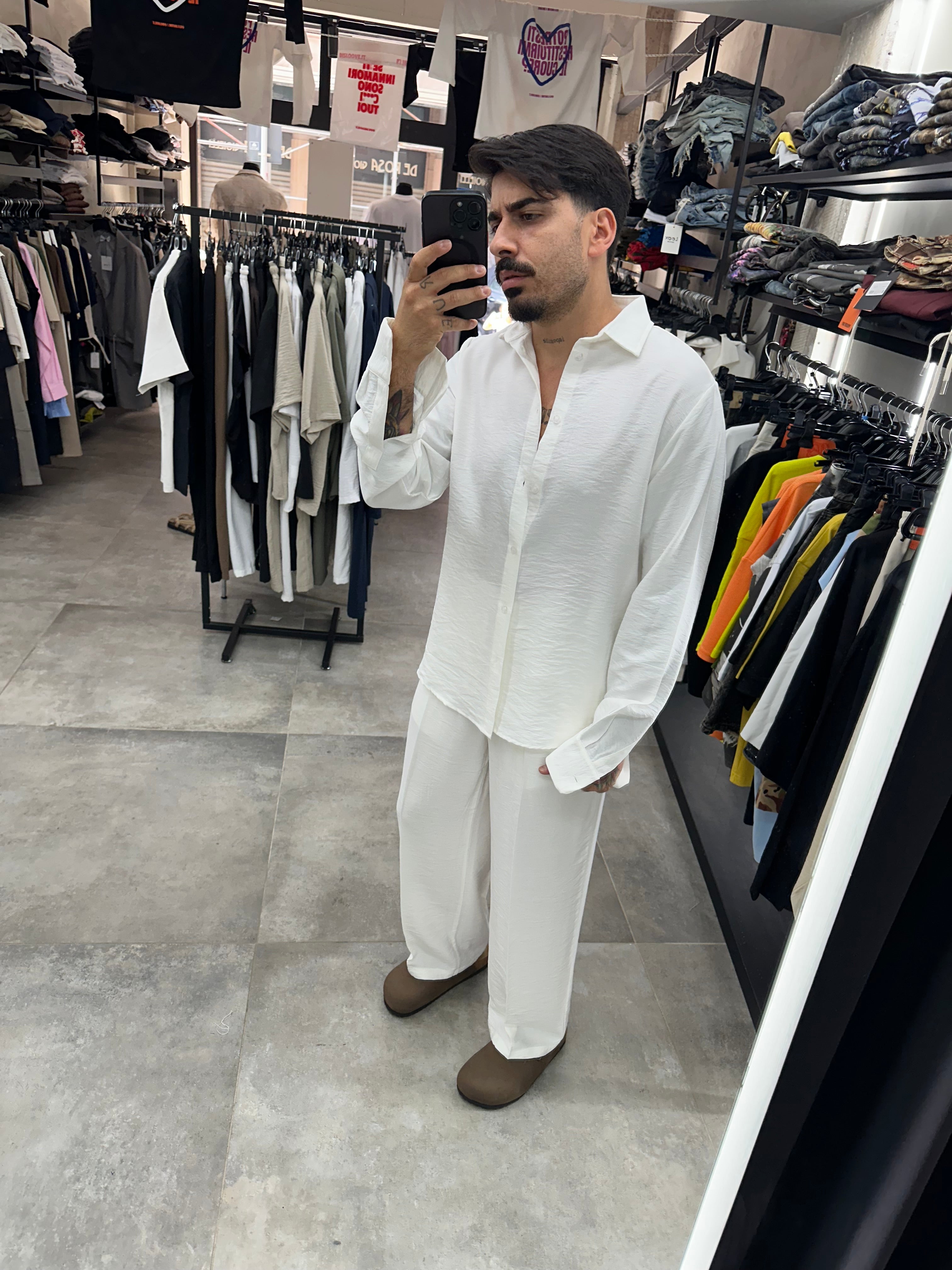Pantaloni Lino Santiago white all or Nothing