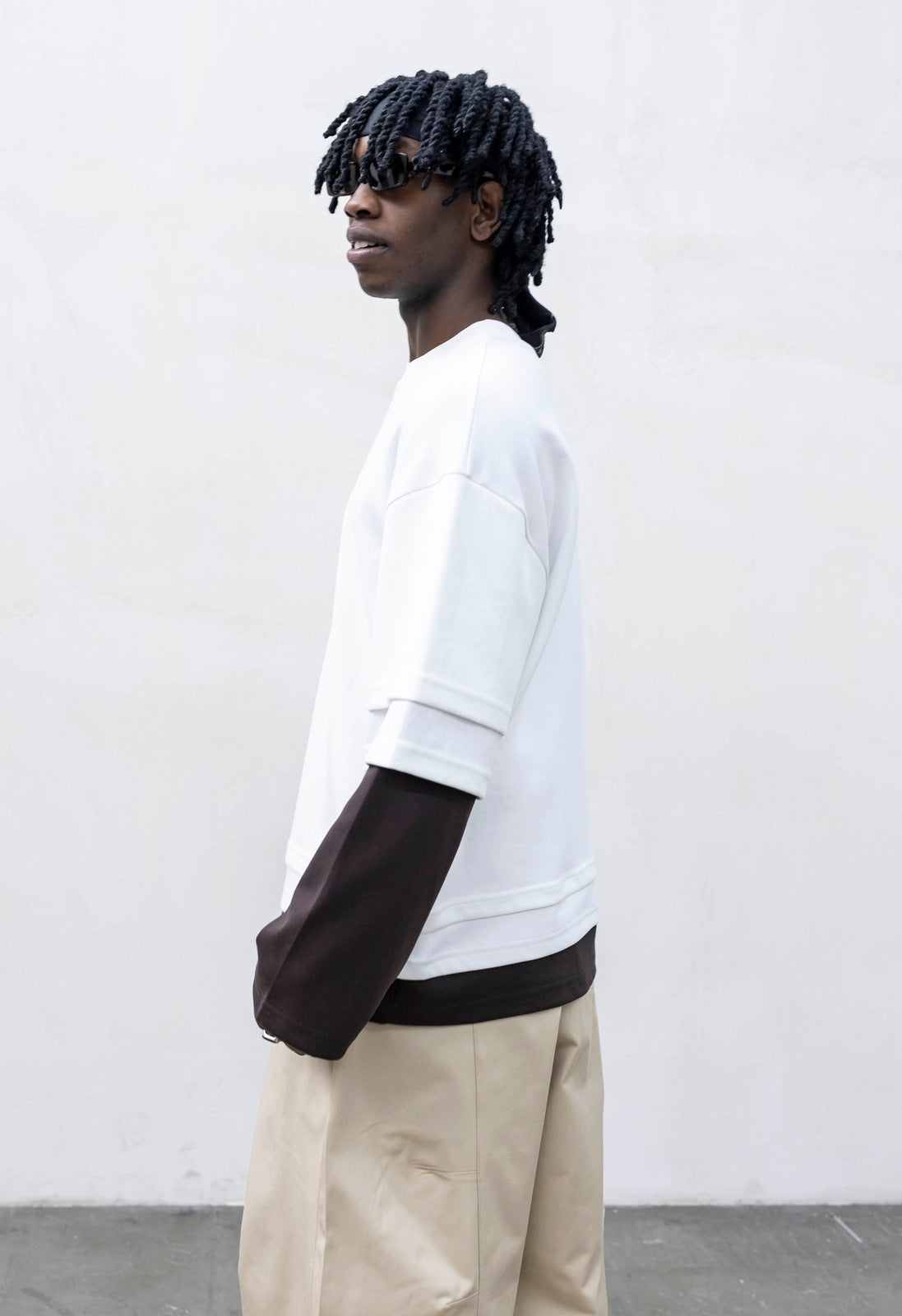 Long sleeve triple white/brown present day