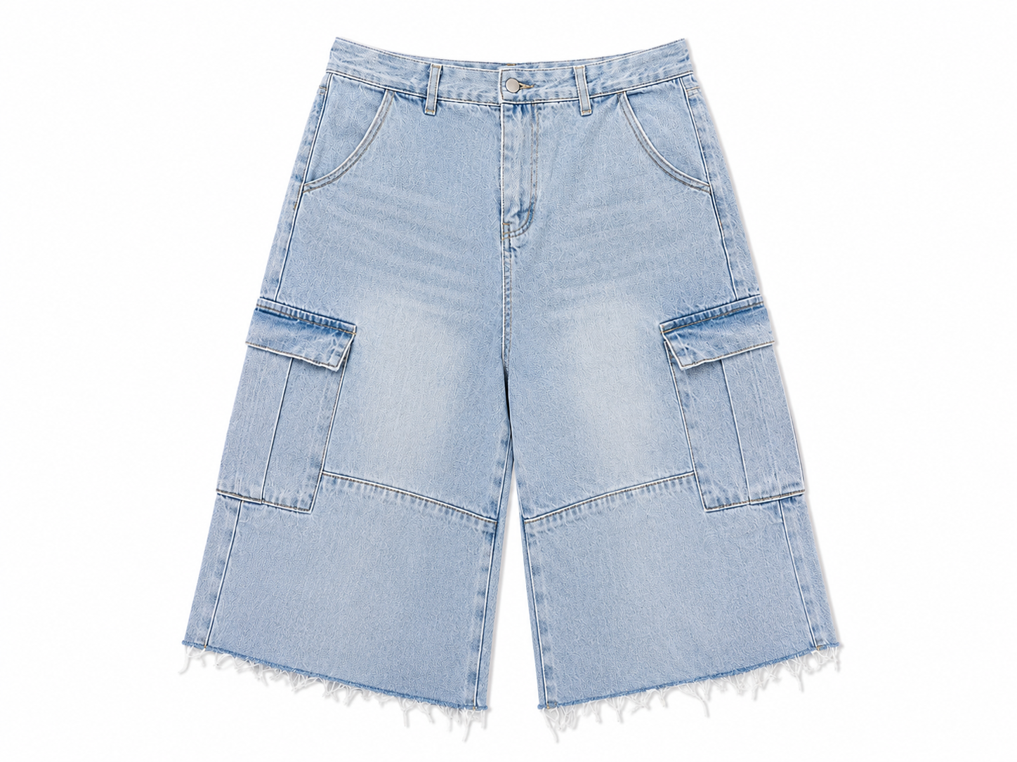 American jorts cargo light blue