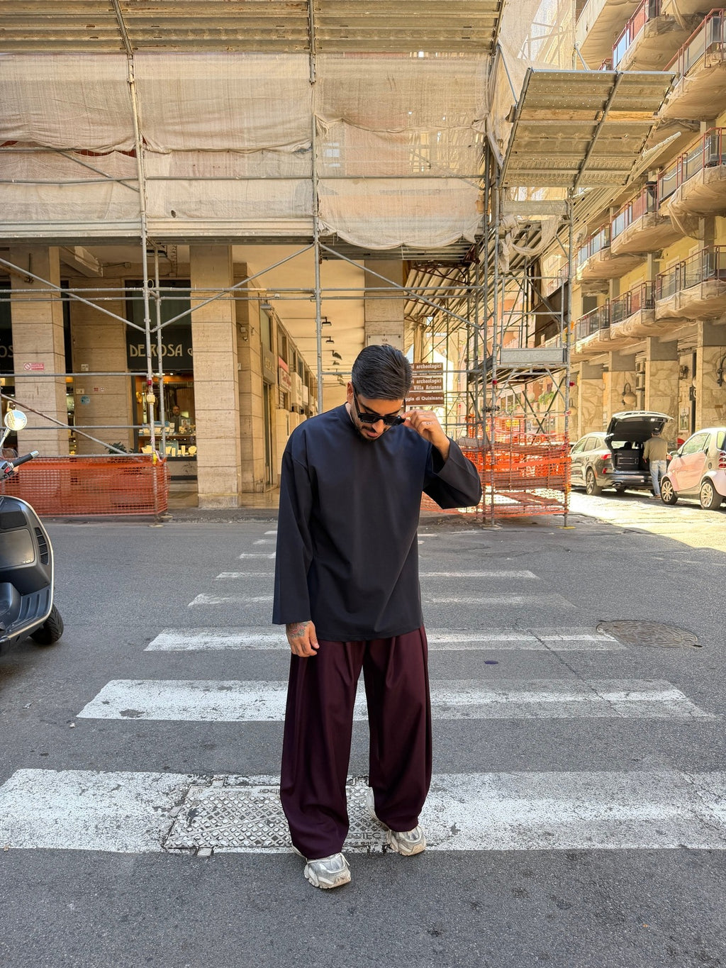 Long sleeve filo di Scozia blue Tokyo couture
