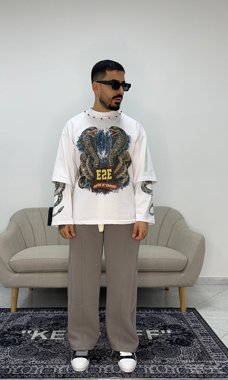 Panta tuta abstract grigio ferro