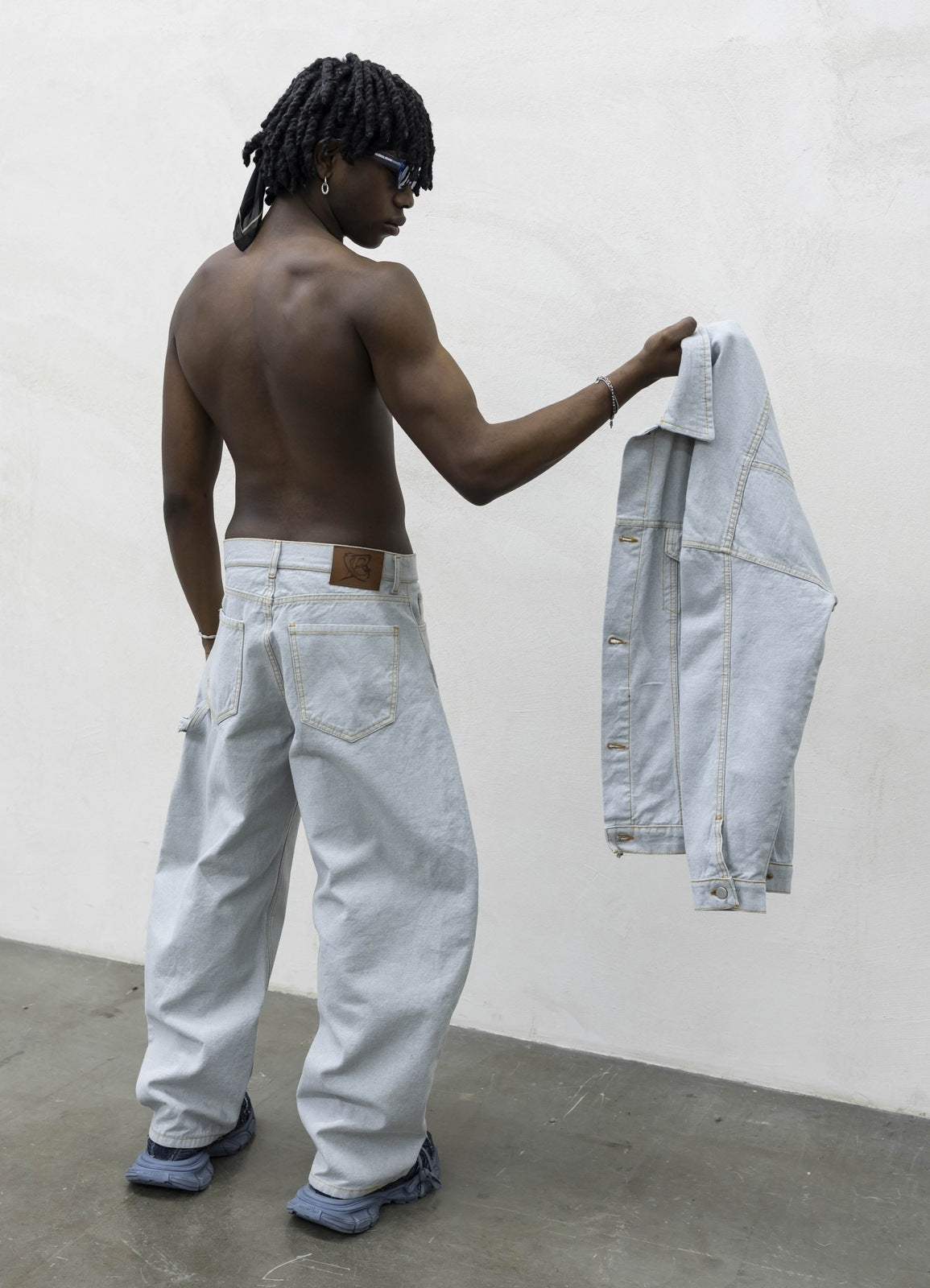 Coordinato denim light blue present day