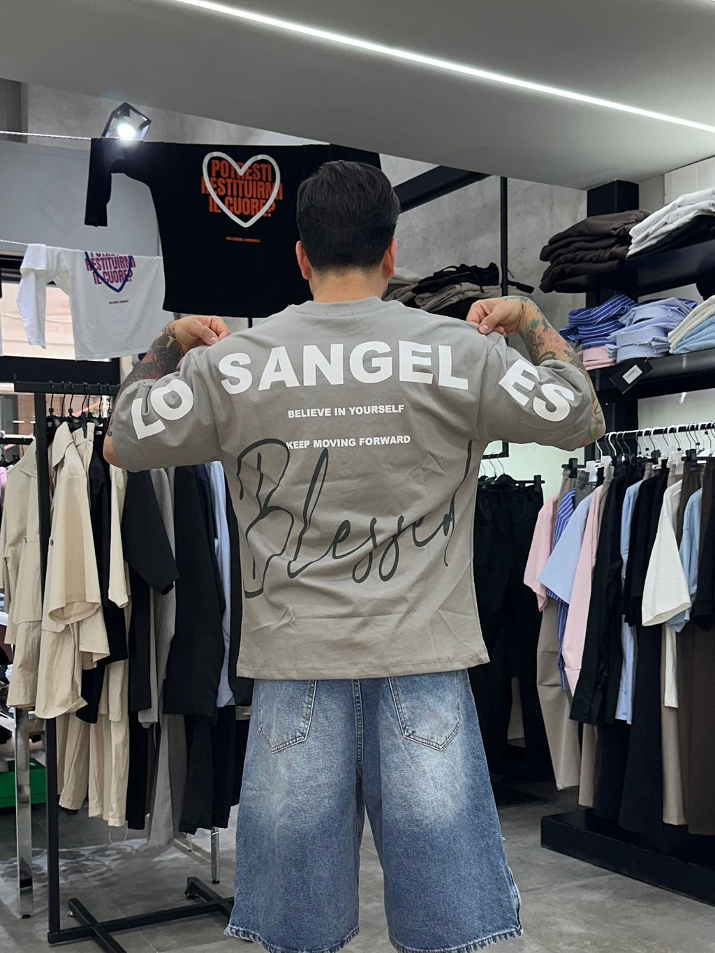 T-shirt blessed grey