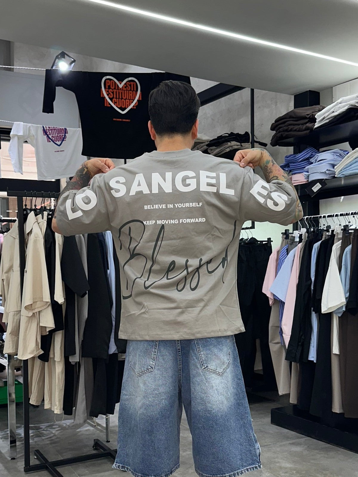 T-shirt blessed grey