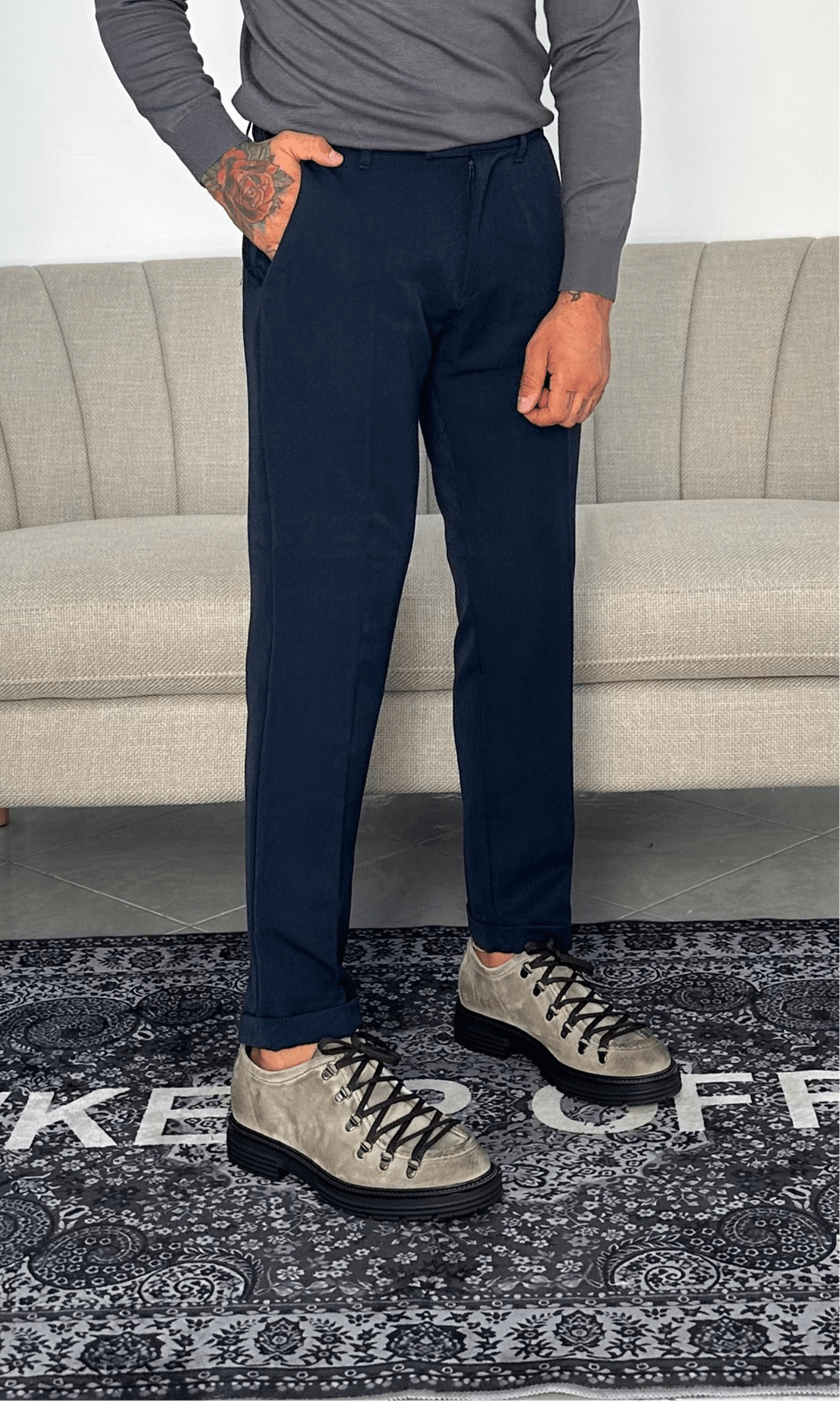 Pantaloni capri blue