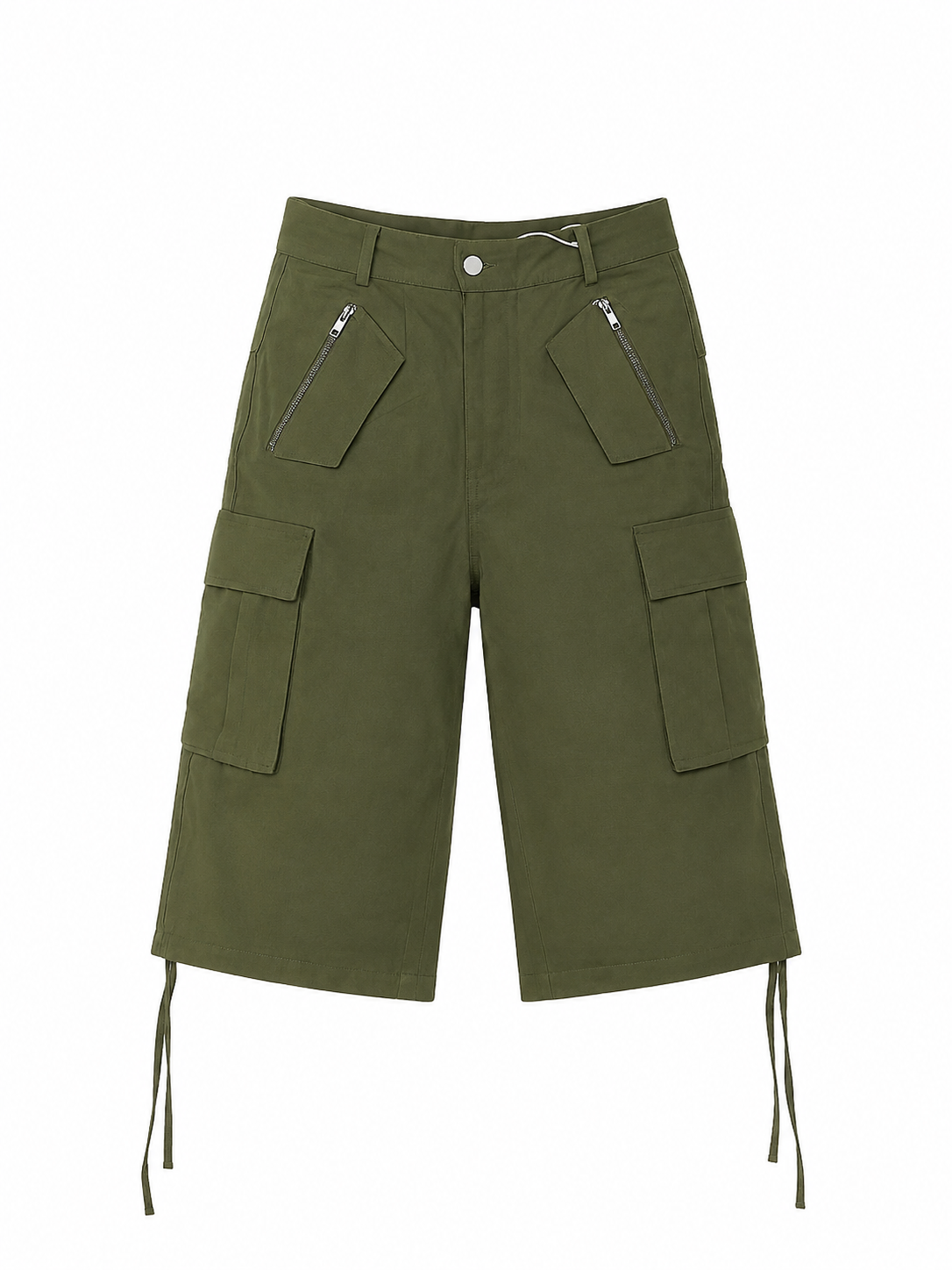 Jorts cargo military green