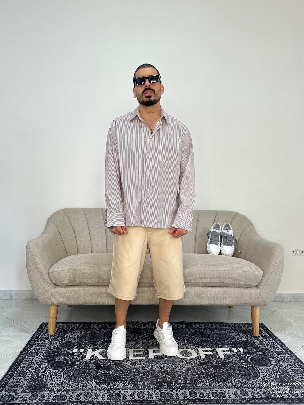 Camicia mille righe Tokyo brown