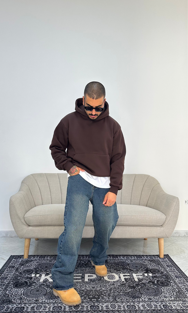 Felpa boxy brown