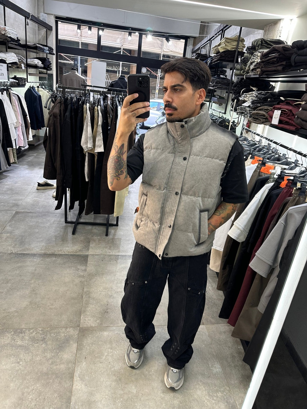 Giubbotto smanicato Grey wash