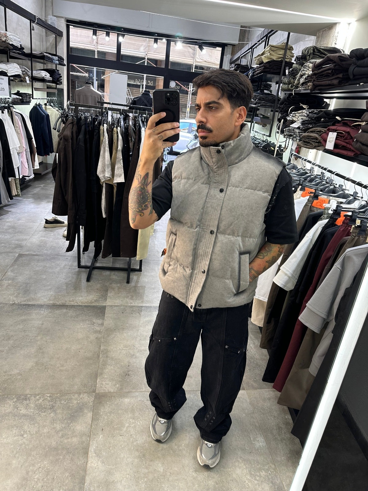 Giubbotto smanicato Grey wash