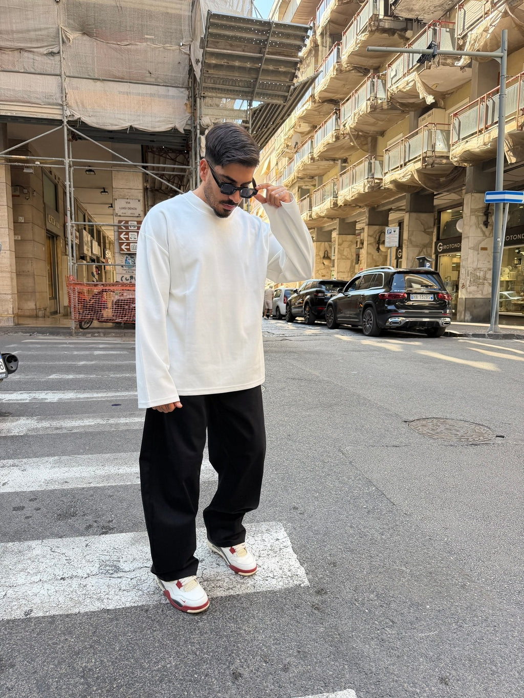 Long sleeve interlook white Present day