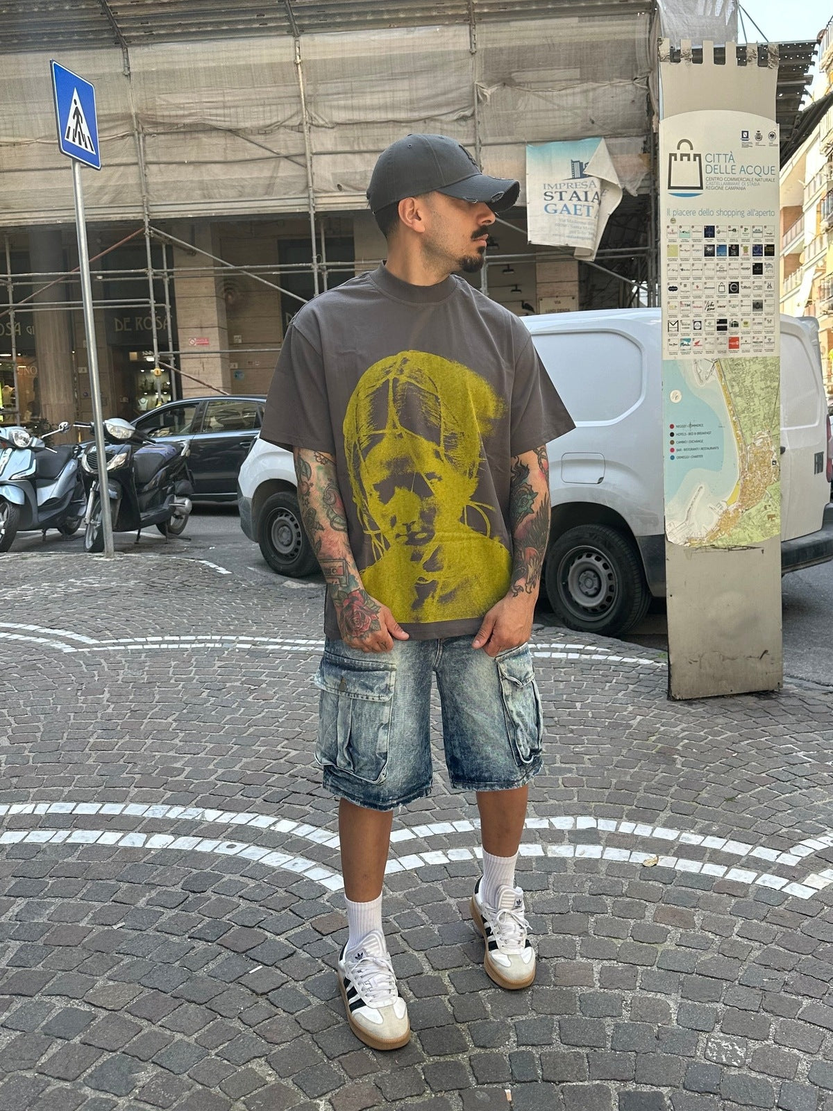 Shorts cargo wash blue passion