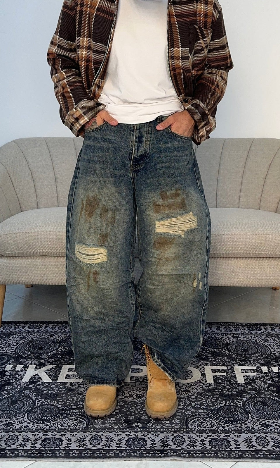 Denim baloon sand dirty