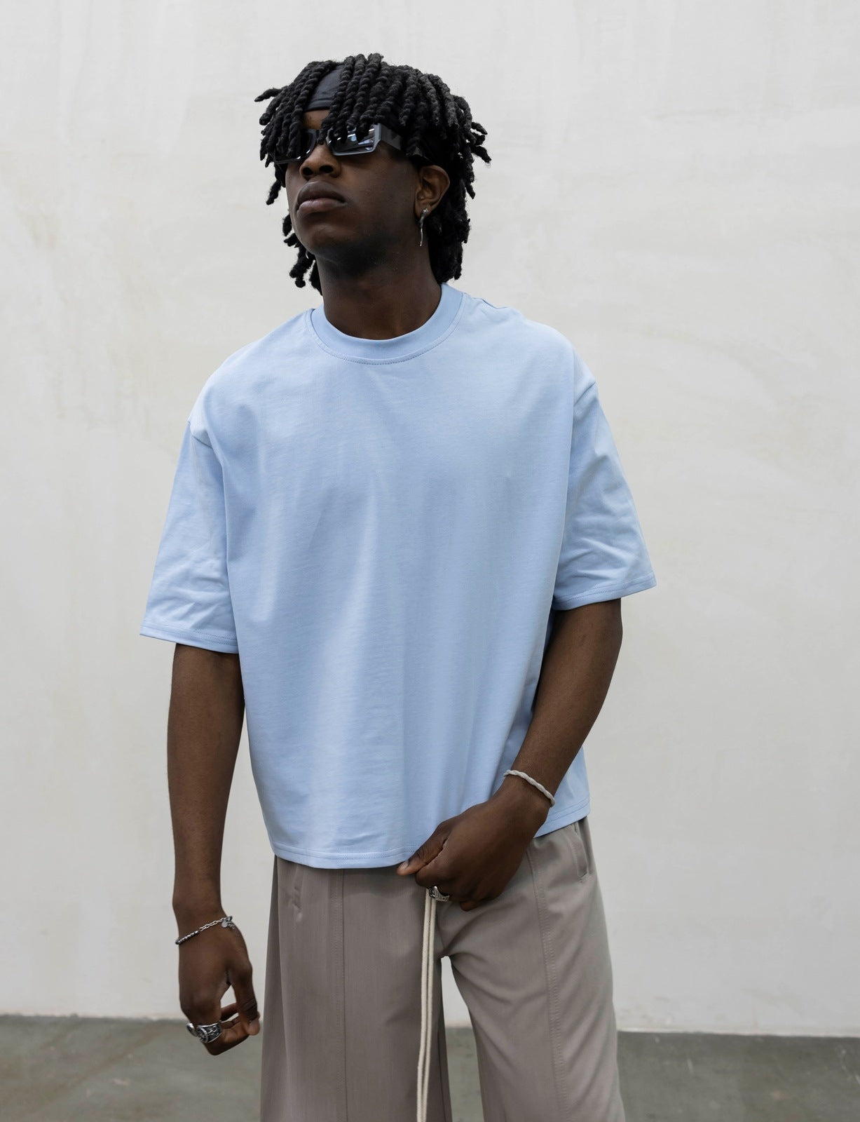 T-shirt crop azul present day