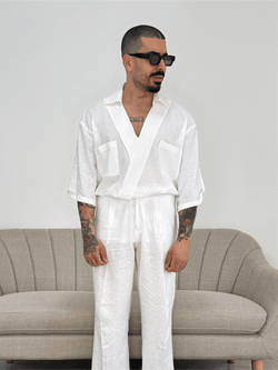 Casacca in lino white