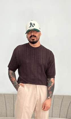 Girocollo crochet darkcoffe