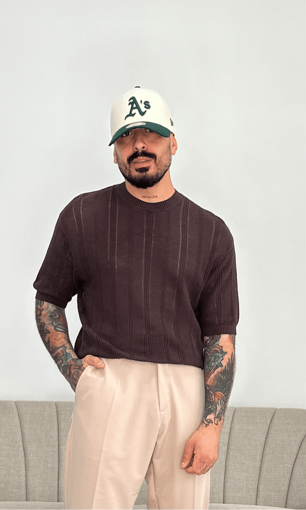 Girocollo crochet darkcoffe