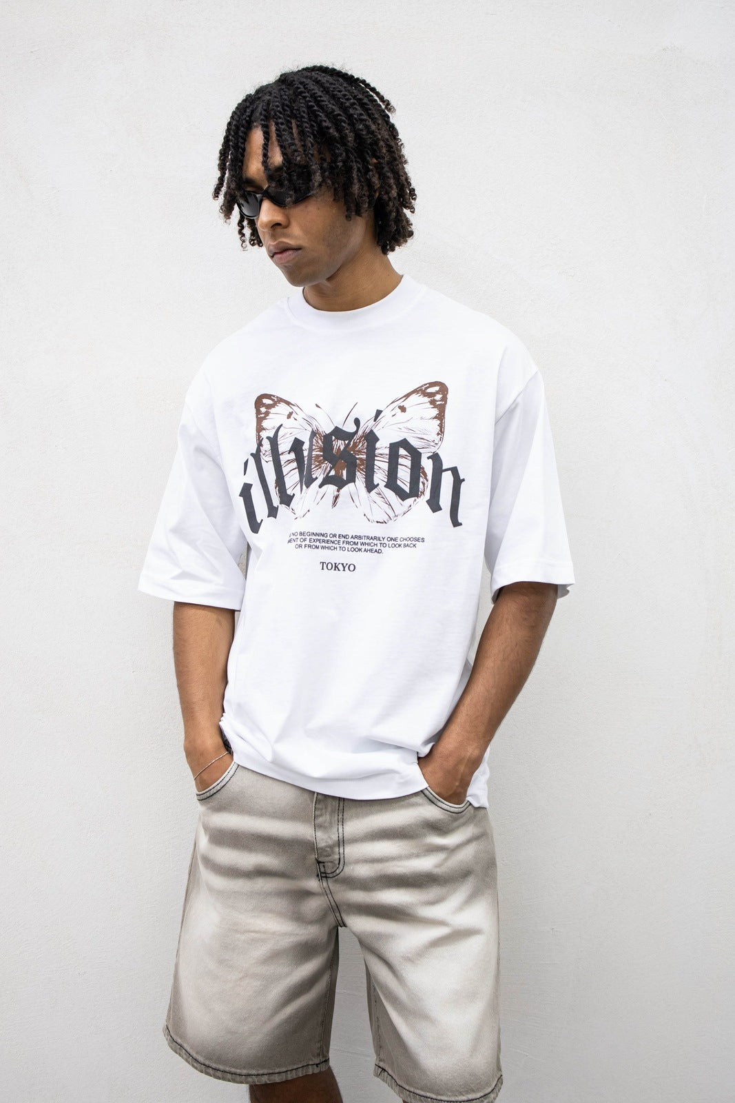 T-shirt illusion tokyo white