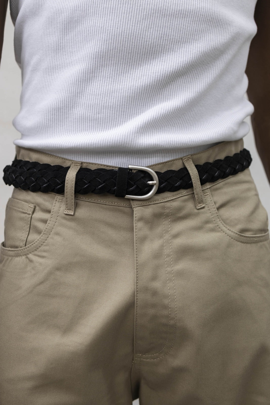 Cintura intreccio suede black present day