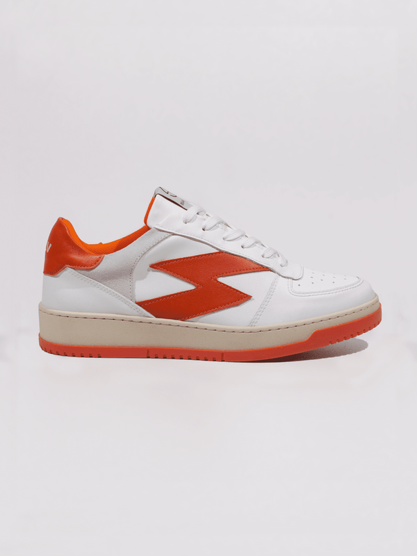 Kyoto basket low MAN white/orange