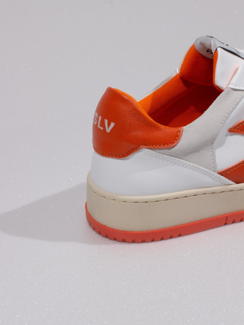 Kyoto basket low MAN white/orange