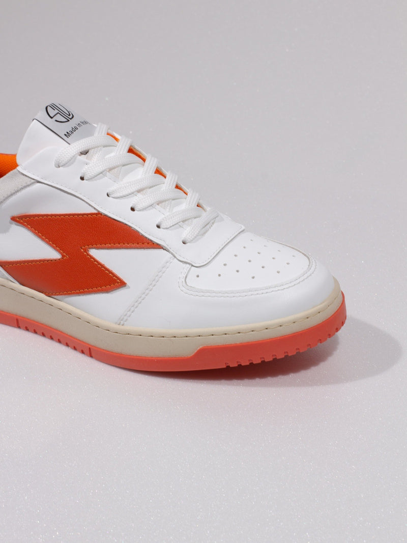 Kyoto basket low MAN white/orange