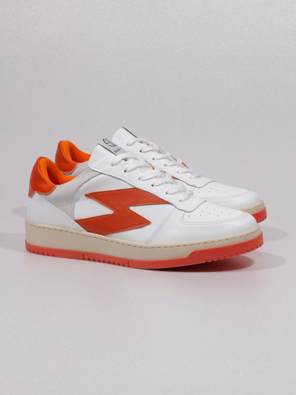 Kyoto basket low MAN white/orange