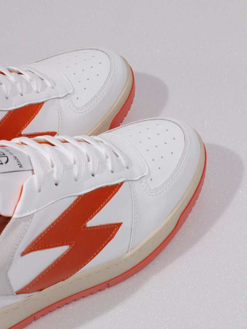 Kyoto basket low MAN white/orange